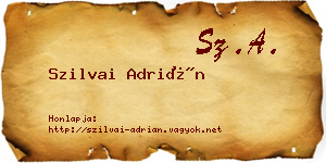 Szilvai Adrián névjegykártya