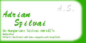 adrian szilvai business card